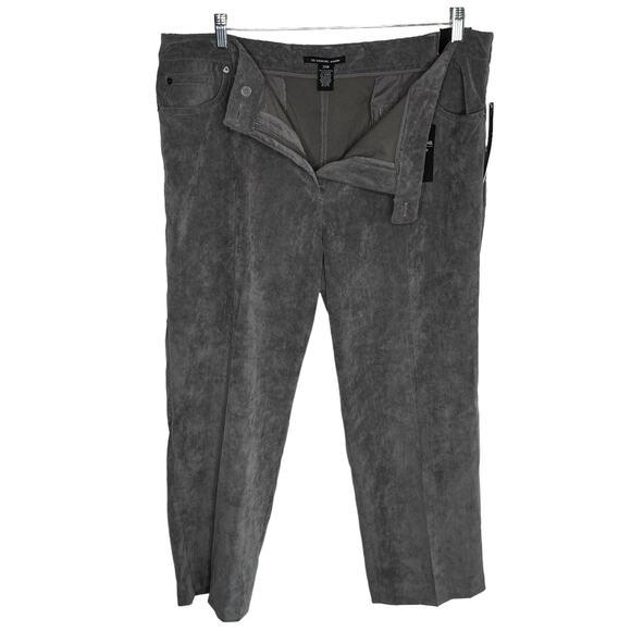 Zac & Rachel Woman Corduroy Pants 20W Silver Fox Short Length New - Picture 3 of 14